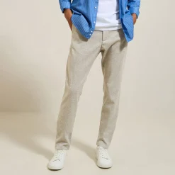 Cheap Slim chinobroek met flanelaspect Broek