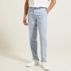 New Slim comfortabele kostuumbroek Linnen Kostuum|Kostuumbroek