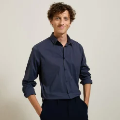 Flash Sale Slim effen hemd in gerecyclede polyamide Formele Overhemden|Overhemd