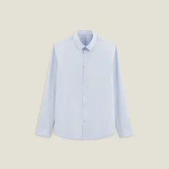 Discount Slim effen hemd in gerecyclede polyamide Formele Overhemden|Overhemd