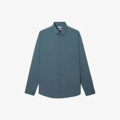 Shop Slim effen hemd in gerecyclede polyamide Formele Overhemden|Overhemd