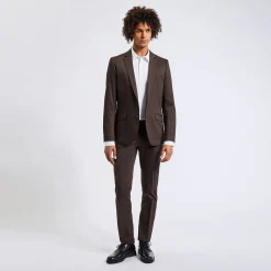 Outlet Slim effen hemd in satijnkatoen Formele Overhemden|Overhemd