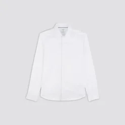 Outlet Slim effen hemd in satijnkatoen Formele Overhemden|Overhemd