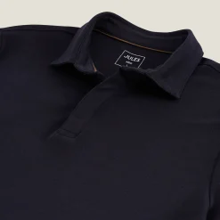 Sale Slim effen polo met korte mouwen en Italiaanse kra Polo