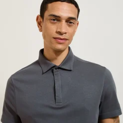 Cheap Slim effen polo met korte mouwen en Italiaanse kra Polo