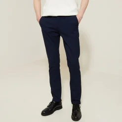 Flash Sale Slim fantasie chino broek, geruwde binnenkant Broek Chino|Broek