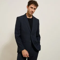 Outlet Slim geruit bi-stretch kostuumvest Kostuumvest & Blazer|Kostuumvest