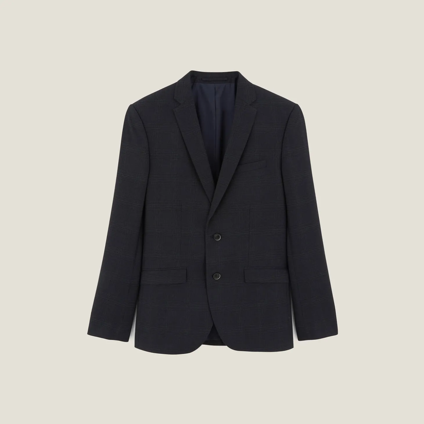 Outlet Slim geruit bi-stretch kostuumvest Kostuumvest & Blazer|Kostuumvest