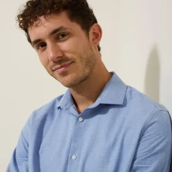 Store Slim hemd in flanelkatoen Formele Overhemden|Overhemd