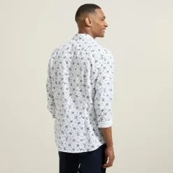 Cheap Slim hemd met bloemenprint in katoen Formele Overhemden|Overhemd