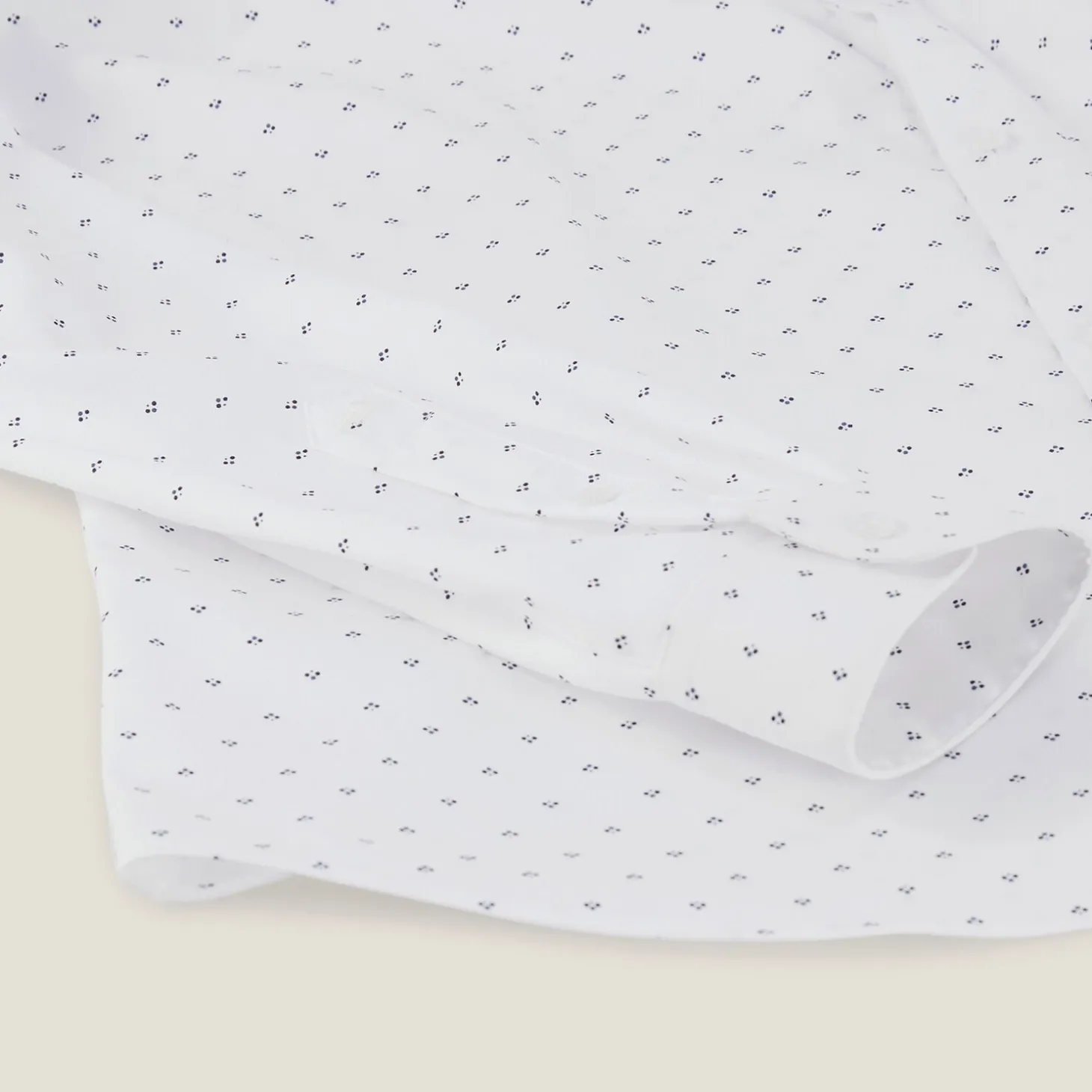 Best Sale Slim hemd met microprint in katoen Makkelijk Te Strijken Hemd|Formele Overhemden