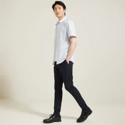 New Slim hemdje met geometrische print in biokatoen Formele Overhemden|Overhemd