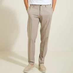 Sale Slim kostuumbroek in twill Kostuumbroek|Broek