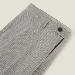 Sale Slim kostuumbroek met pied-de-puce-motief Kostuumbroek|Broek