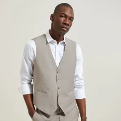 Online Slim kostuumgilet Linnen Kostuum|Kostuumgilet