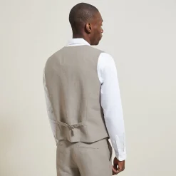 Online Slim kostuumgilet Linnen Kostuum|Kostuumgilet