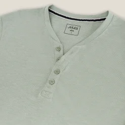 Best Slim T-shirt met Tunesische kraag T-shirt