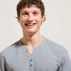 Cheap Slim T-shirt met Tunesische kraag T-shirt