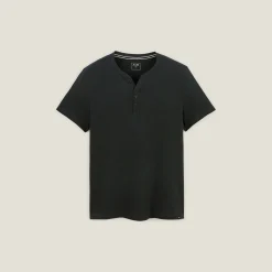 Flash Sale Slim T-shirt met Tunesische kraag T-shirt