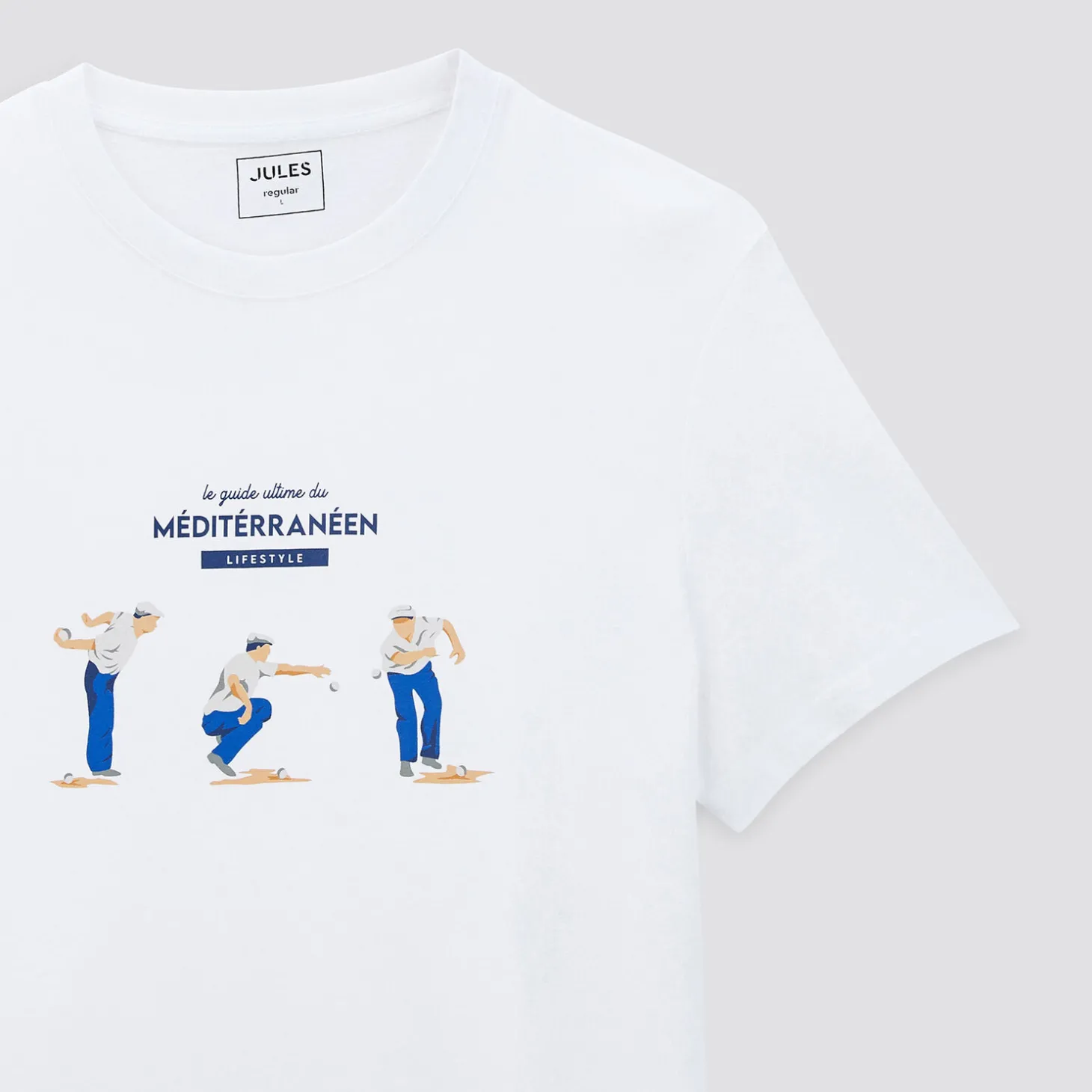 Fashion Strand T-shirt, knipoog naar de Middellandse Zee T-shirt