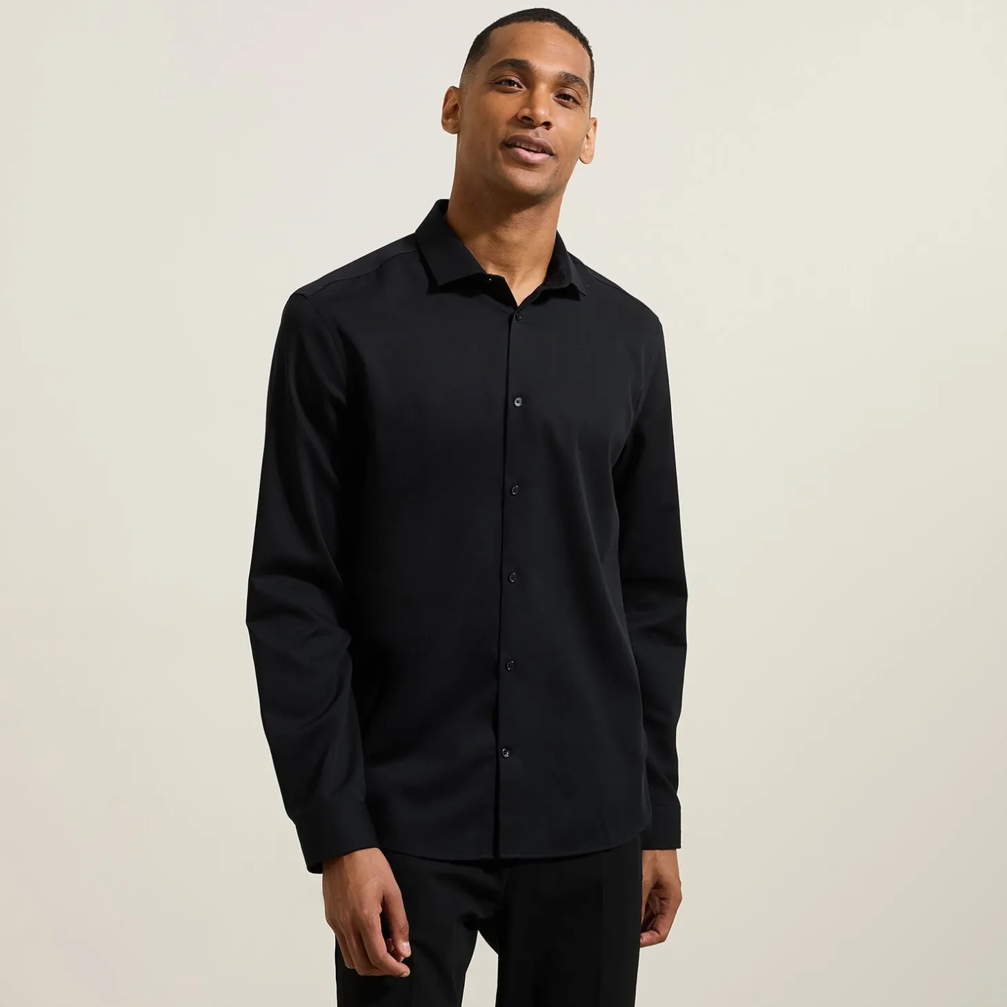 Fashion Strijkvrij regular effen hemd in katoen Formele Overhemden|Overhemd