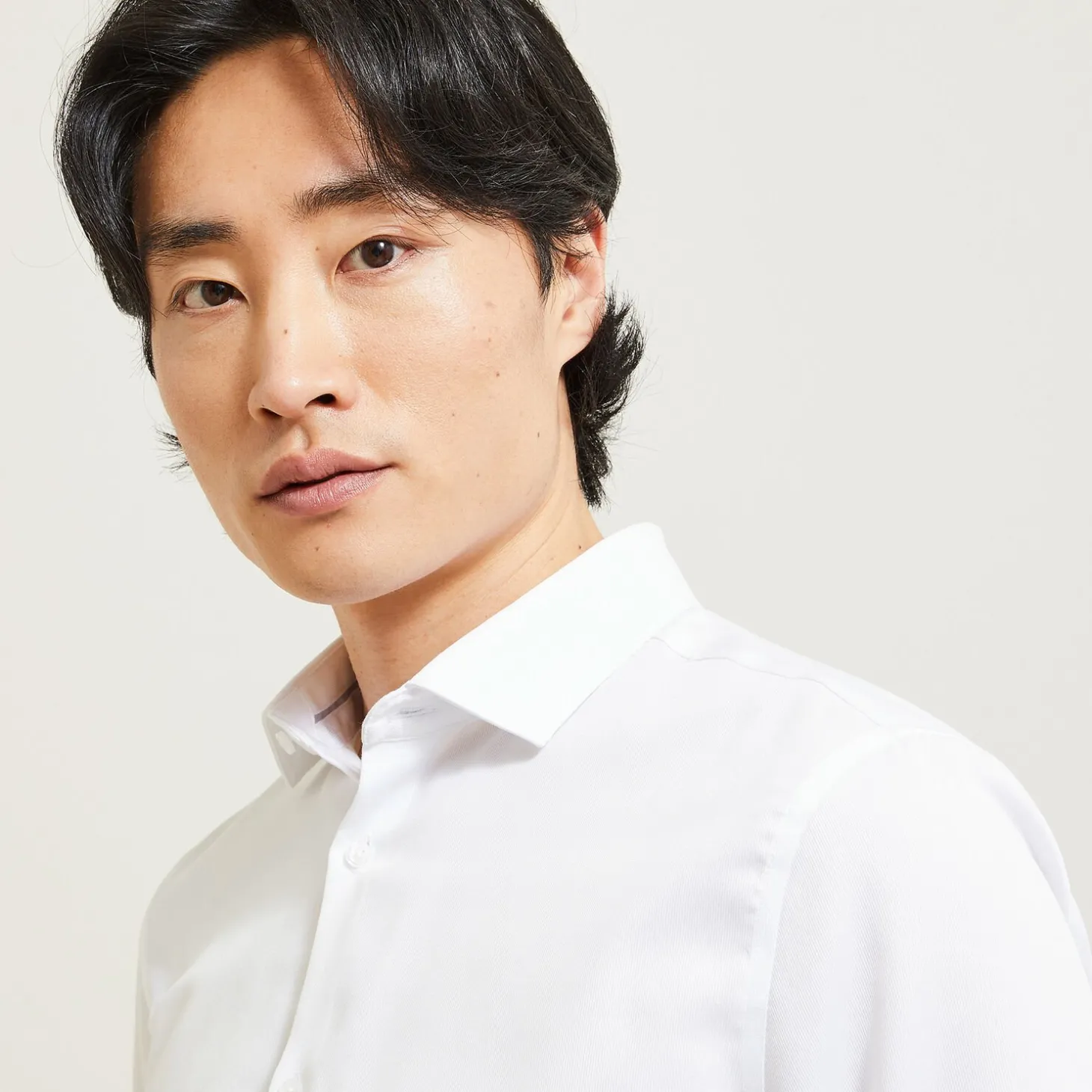 Best Sale Strijkvrij regular effen hemd in katoen Makkelijk Te Strijken Hemd|Formele Overhemden