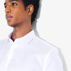 Shop Strijkvrij slim effen hemd in katoen Makkelijk Te Strijken Hemd|Formele Overhemden