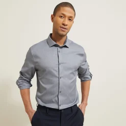 Best Strijkvrij slim effen hemd in katoen Makkelijk Te Strijken Hemd|Formele Overhemden