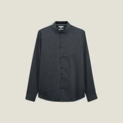 Best Sale Strijkvrij slim microjacquard hemd in katoen Makkelijk Te Strijken Hemd|Formele Overhemden