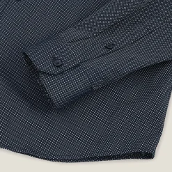 Best Sale Strijkvrij slim microjacquard hemd in katoen Makkelijk Te Strijken Hemd|Formele Overhemden