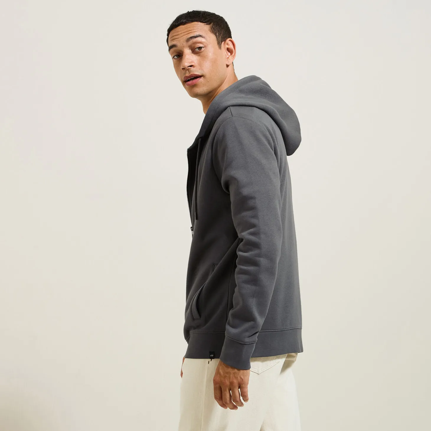 Clearance Sweater met kap en rits Sweater