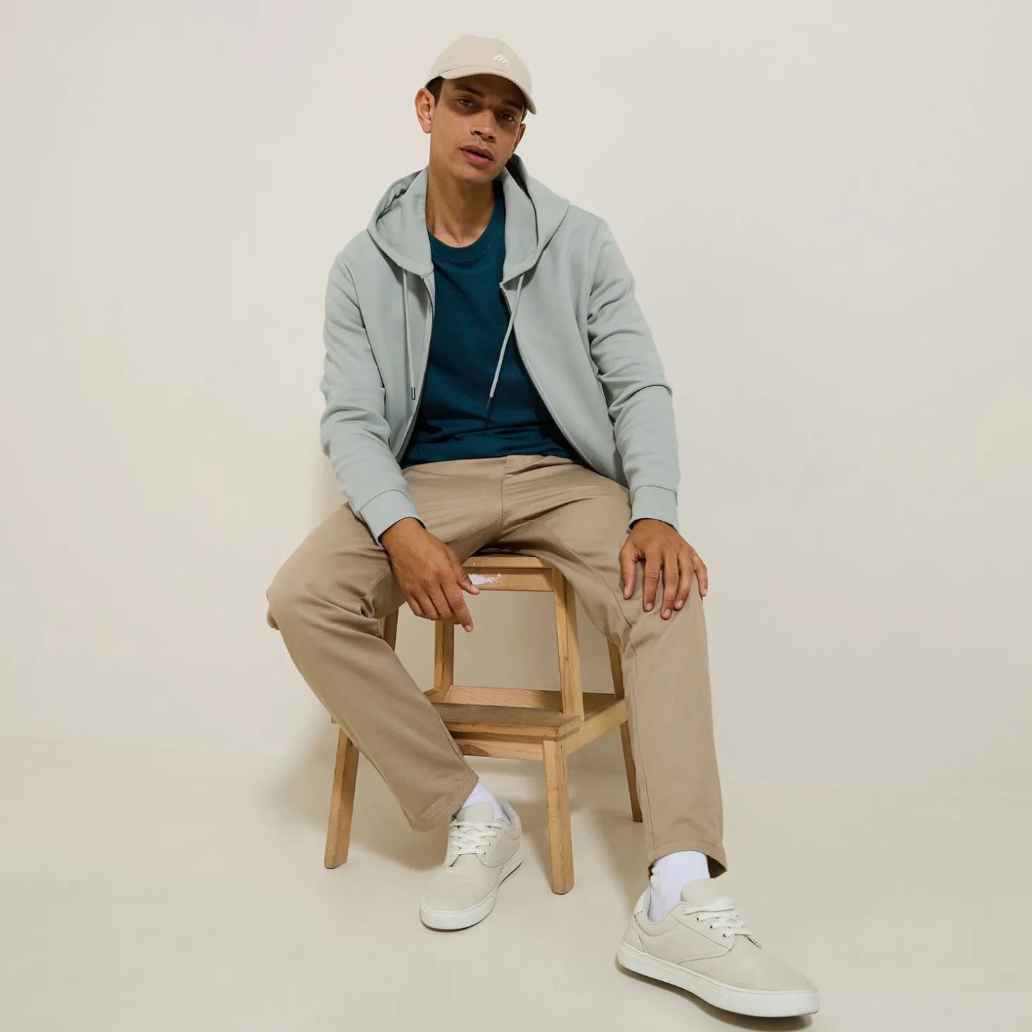 Sale Sweater met kap en rits Sweater