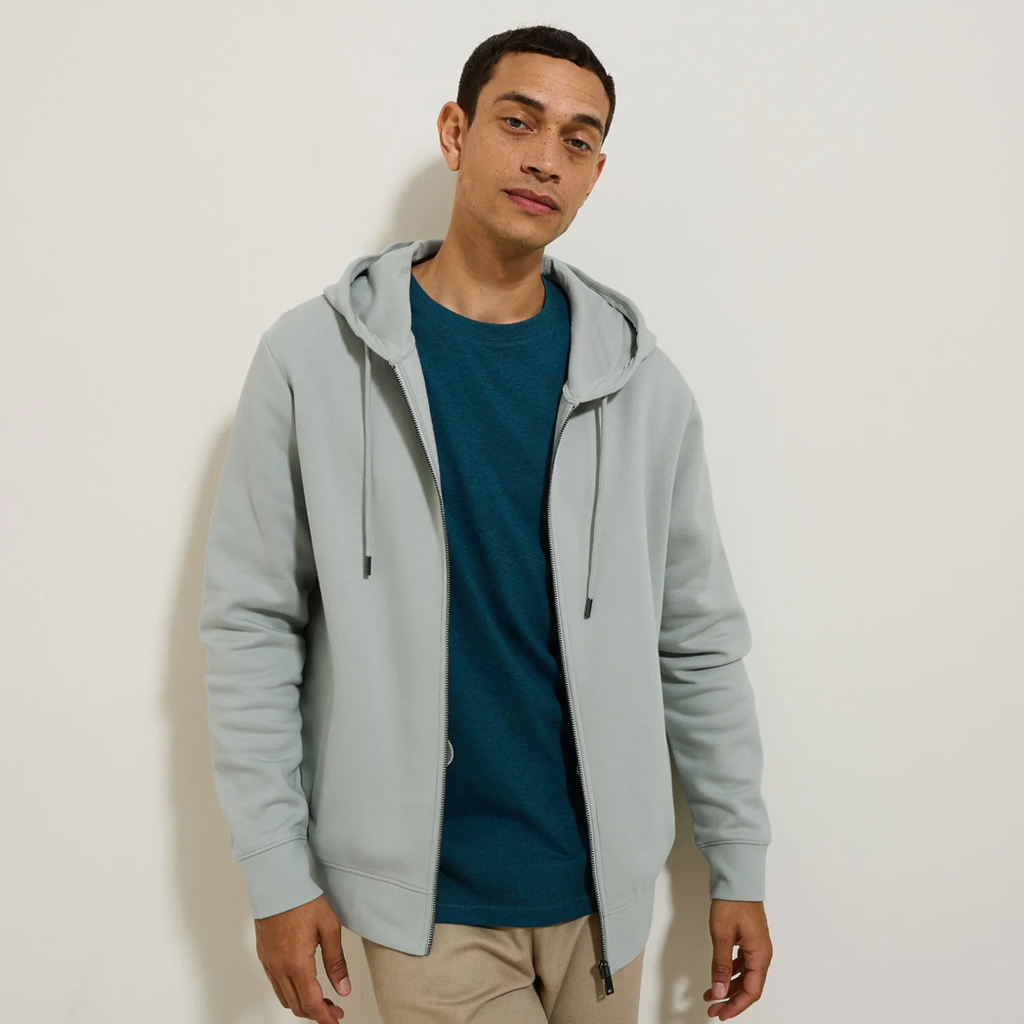 Sale Sweater met kap en rits Sweater