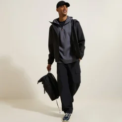 Best Sweater met kap in technische materie Sweater