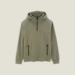 Store Sweater met kap in technische materie Sweater