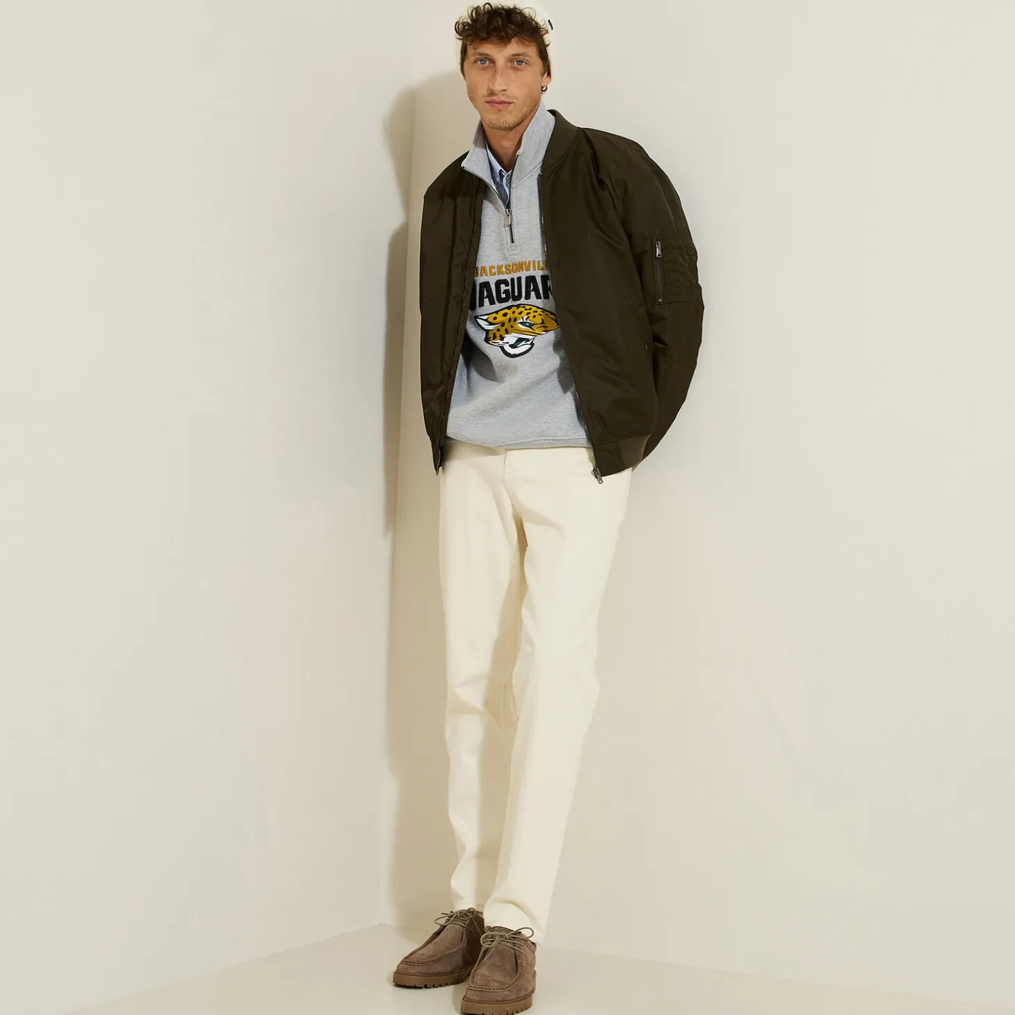 Shop Sweater met opstaande kraag, NFL-licentie Sweater