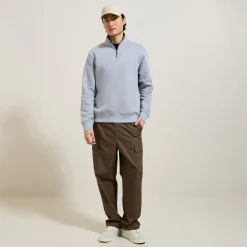 Discount Sweater met opstaande ritskraag Sweater