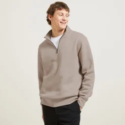 Flash Sale Sweater met opstaande ritskraag Sweater