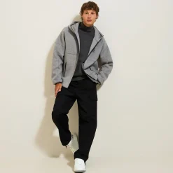 Fashion Sweater met rits en kap Sweater