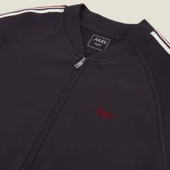 Shop Sweater met rits en mouwstrepen Sweater