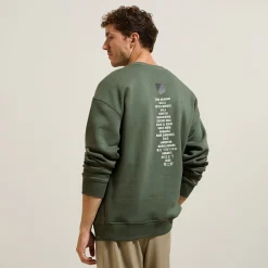 Fashion Sweater met ronde hals en print op voor-en achterk Sweater