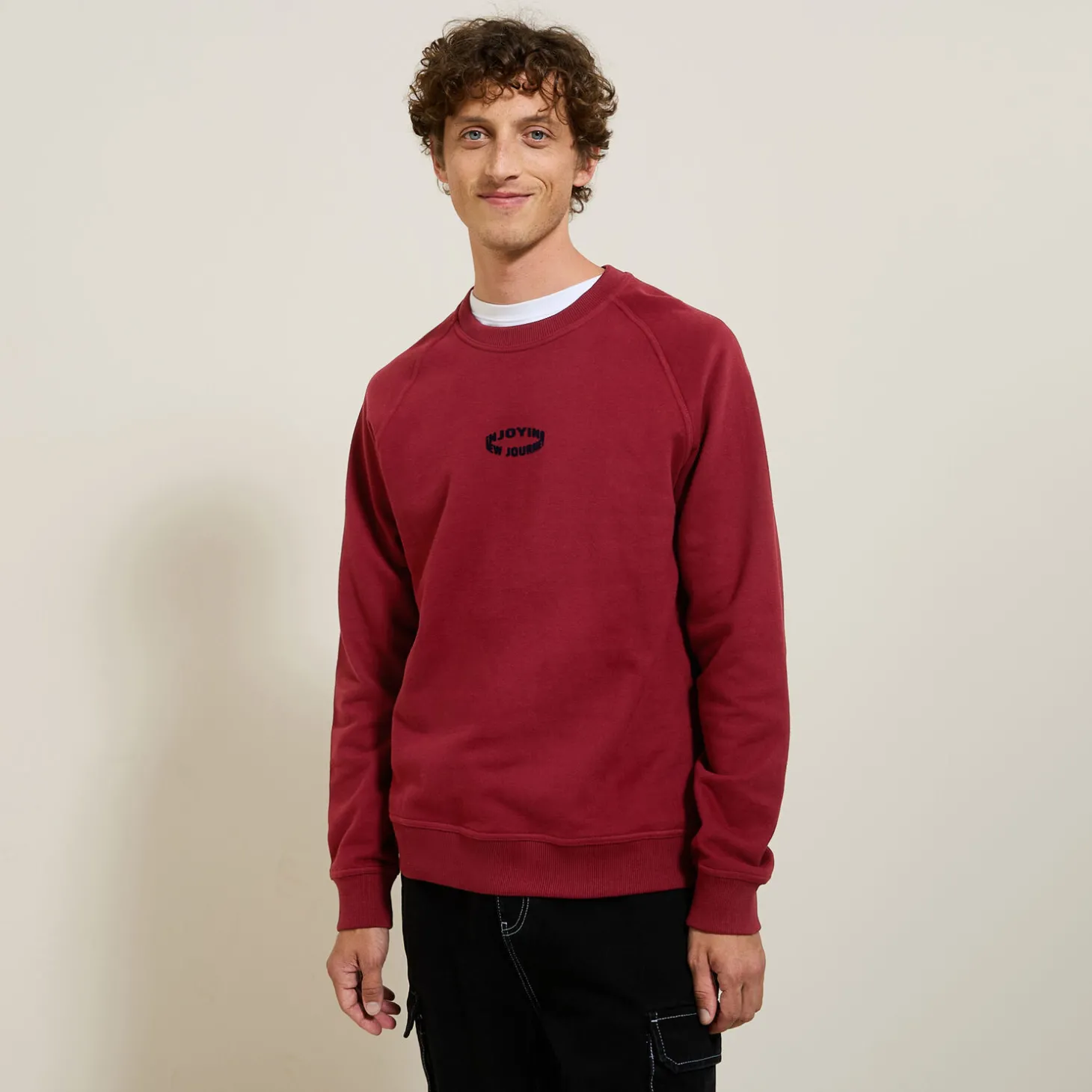 Clearance Sweater met ronde hals en print Sweater