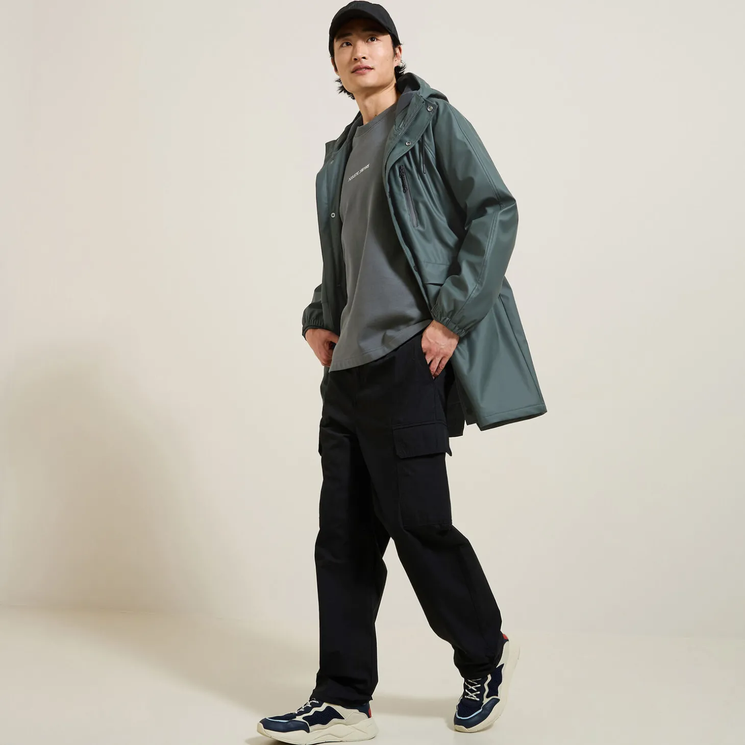 Flash Sale Sweater met ronde hals en print op voor-en achterk Sweater