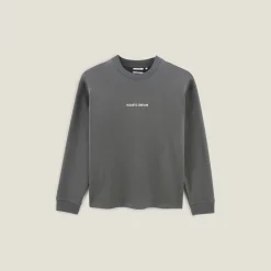 Flash Sale Sweater met ronde hals en print op voor-en achterk Sweater