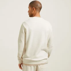 Discount Sweater met ronde hals in wafelstof Sweater