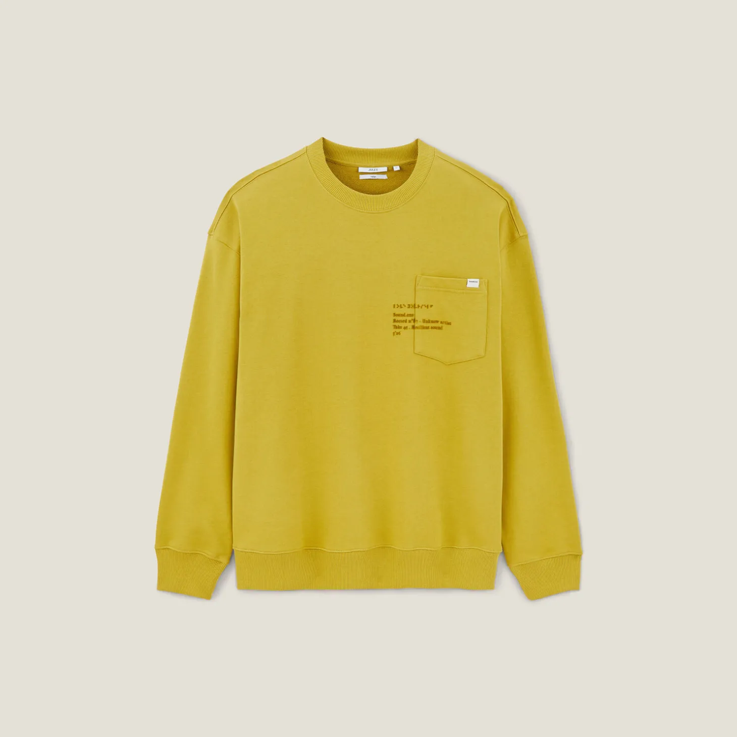 Outlet Sweater ronde hals, zak en afbeelding Sweater