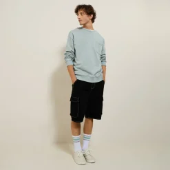 Best Sale Sweater ronde hals, zak en afbeelding Sweater