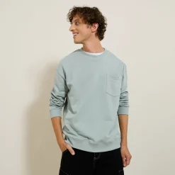 Best Sale Sweater ronde hals, zak en afbeelding Sweater