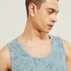 Best tRegular mouwloos hemdje met print T-shirt