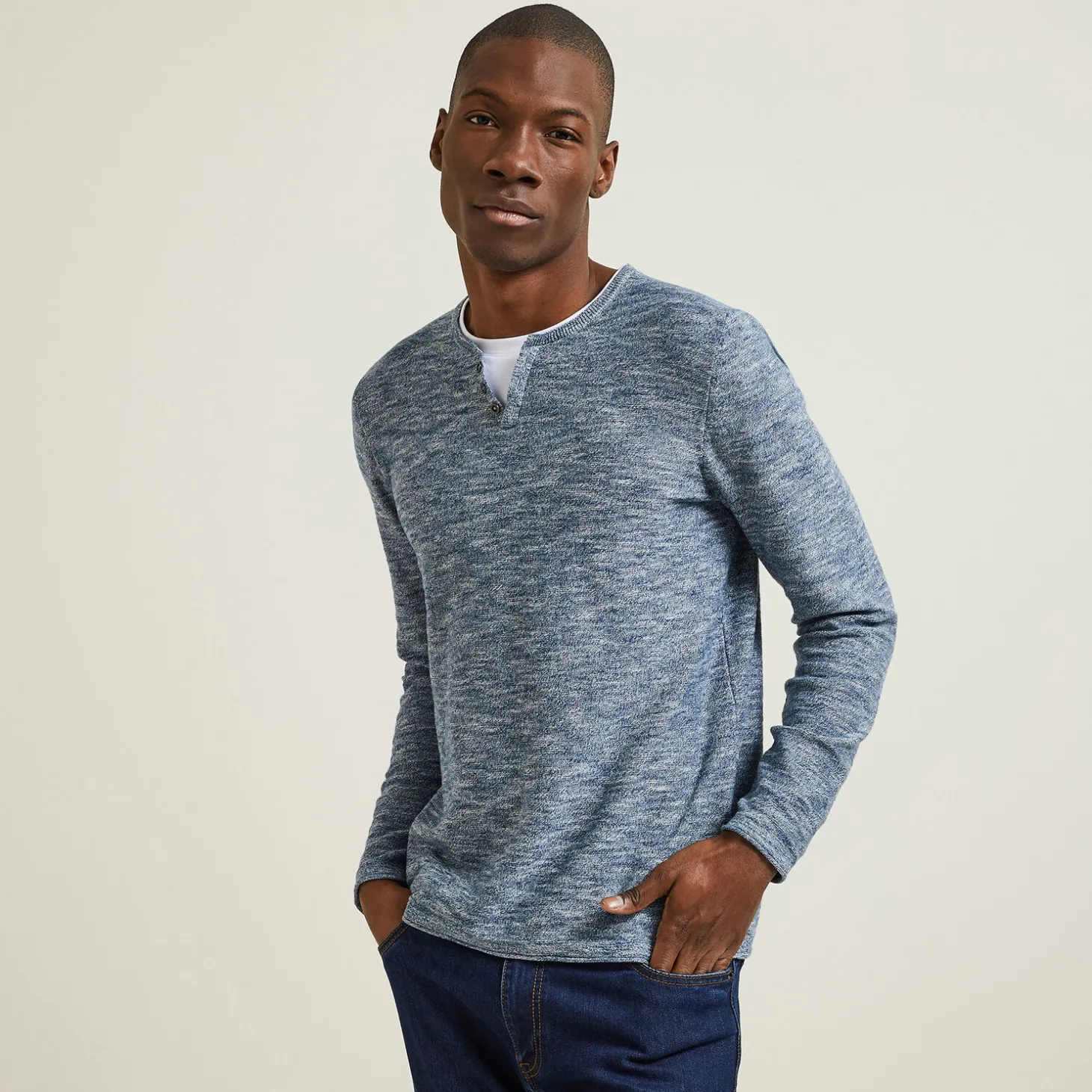 Hot Trui met dubbele halslijn Trui